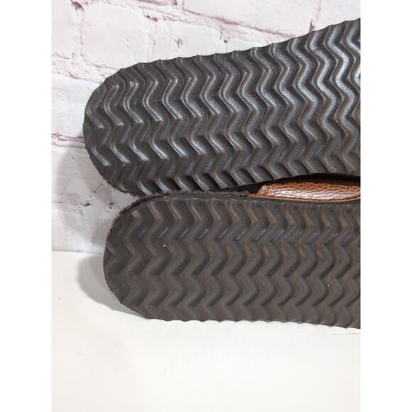 Beckett Simonon Mens Jones Slippers Size 11 Tan Pebbled Leather New Without Tags - Picture 8 of 12